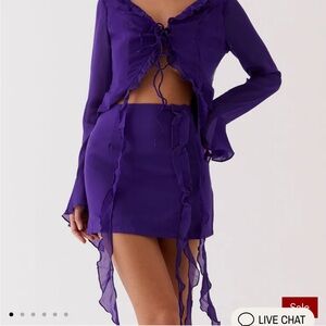 Peppermayo Exclusive - My Favourite Part Mini Skirt - Violet Size: 4